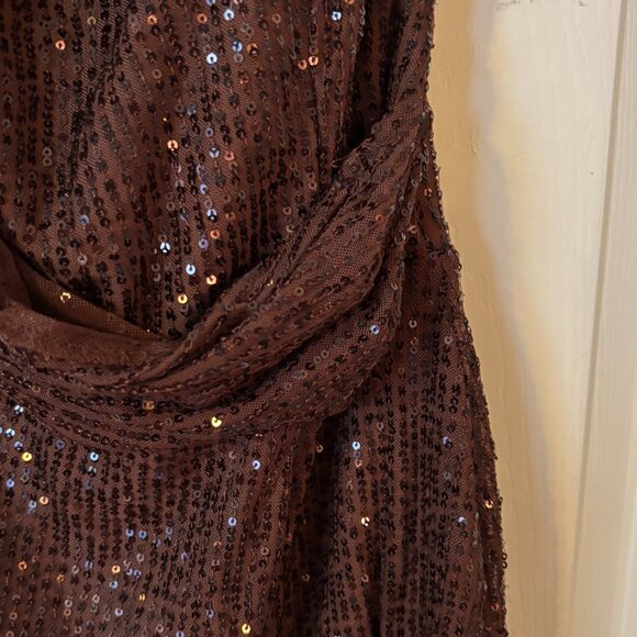 Brown Corset Sequin Mini Dress - ORIGINALLY $80 - AT LOWEST SUGGESTED LISTING - Picture 6 of 7
